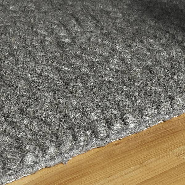 Wollteppich My Forum Wolle / Viskose - 120 x 170 cm - Schwarz - 120 x 170 cm