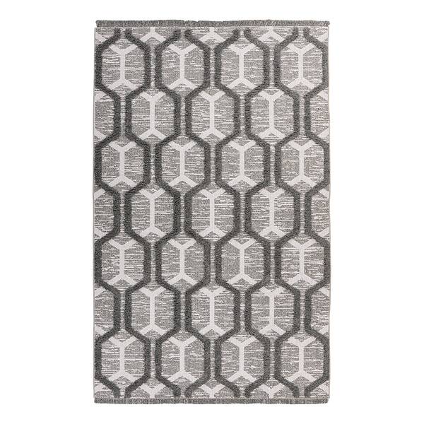 Kurzflorteppich My Nomad 440 Baumwolle / Polyester - 160 x 230 cm - Grau - Grau - 160 x 230 cm
