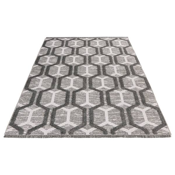 Kurzflorteppich My Nomad 440 Baumwolle / Polyester - 160 x 230 cm - Grau - Grau - 160 x 230 cm