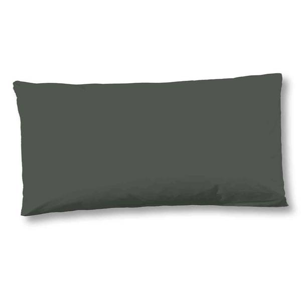 Kussensloop Uni Satijn katoen/satijn - 40 x 80 cm - olijfgroen