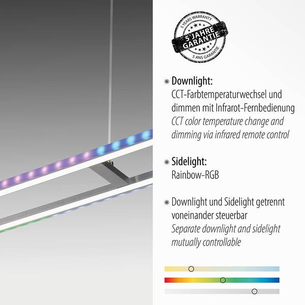 Suspension Felix60 Polycarbonate / Aluminium - 2 flammes