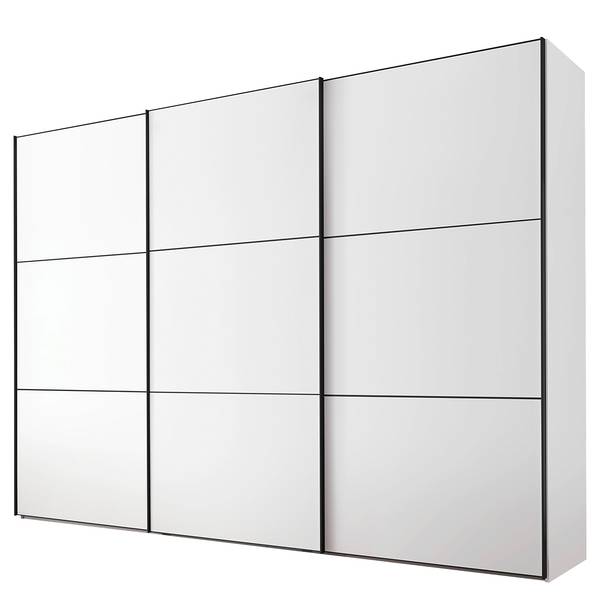 Zweefdeurkast Includo type A wit - Breedte: 280 cm - premium - grijs