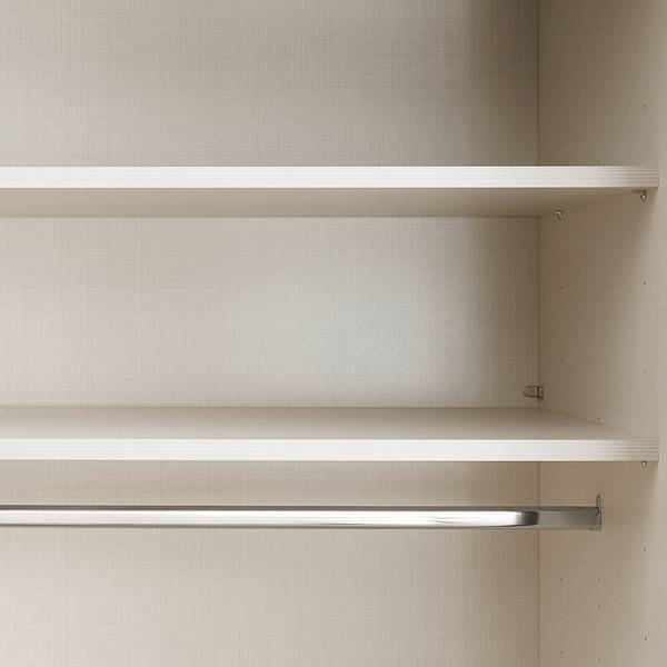 Zweefdeurkast Includo type A wit - Breedte: 280 cm - premium - grijs