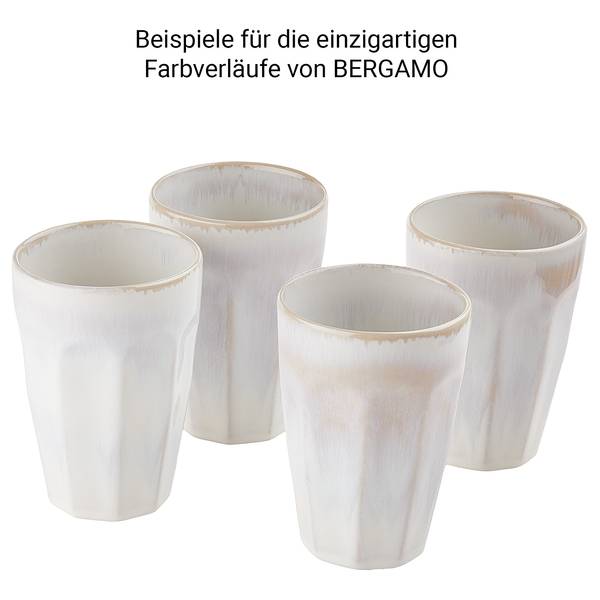 Tazza BERGAMO Latte Macchiato Grès - Bianco
