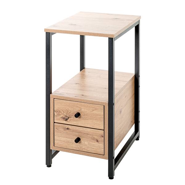 Beistelltisch Armadale - 2 Schubladen MDF / Stahl - Wildeiche Dekor