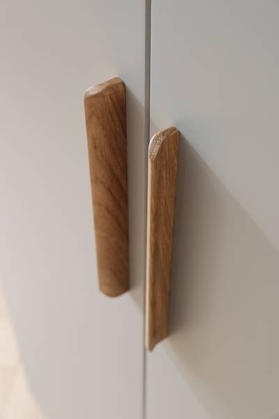 Drehtürenschrank Skandi Alpinweiß - Breite: 226 cm - Ohne Spiegeltür/-en