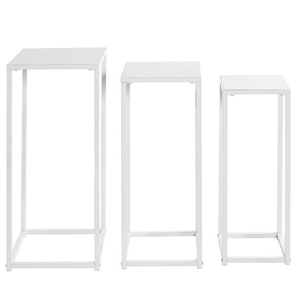 Blumensäule Tofts 3er-Set Stahl - Weiß