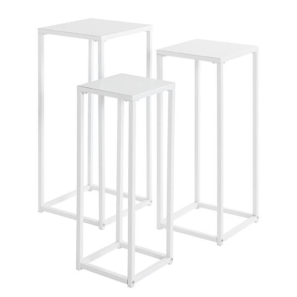 Blumensäule Tofts 3er-Set Stahl - Weiß