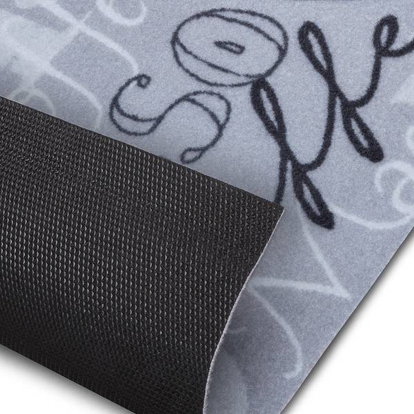 Tapis de couloir I Like Espresso Polyester - Gris / Blanc