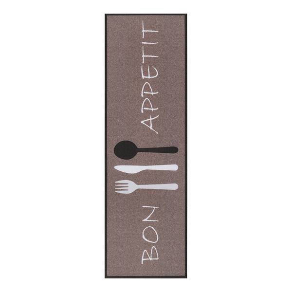 Passatoia Bon Appetit Cutlery Poliestere - Marrone / Bianco