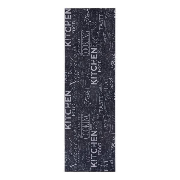 Passatoia Wild Kitchen Board Poliestere - Nero / Bianco