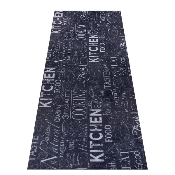 Passatoia Wild Kitchen Board Poliestere - Nero / Bianco