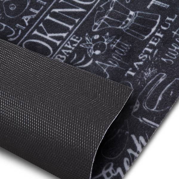 Passatoia Wild Kitchen Board Poliestere - Nero / Bianco