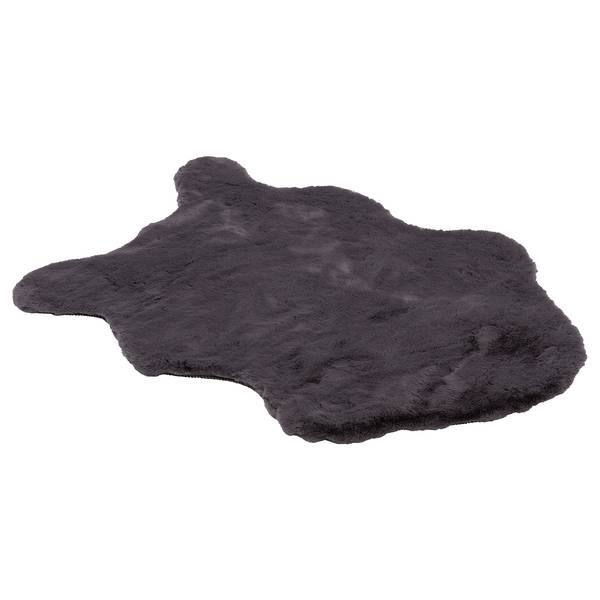 Vloerkleed Dierenvel Tender polyester - antracietkleurig - 70 x 110 cm - antracietkleurig