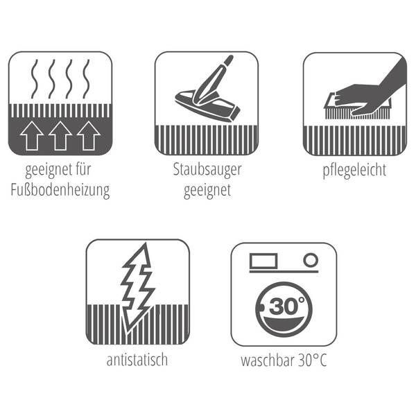 Vloerkleed Dierenvel Tender polyester - antracietkleurig - 70 x 110 cm - antracietkleurig