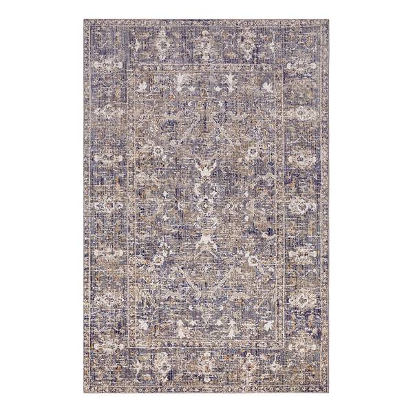 In - und Outdoor Teppich Port Said Polypropylen - Beige / Blau - 80 x 120 cm