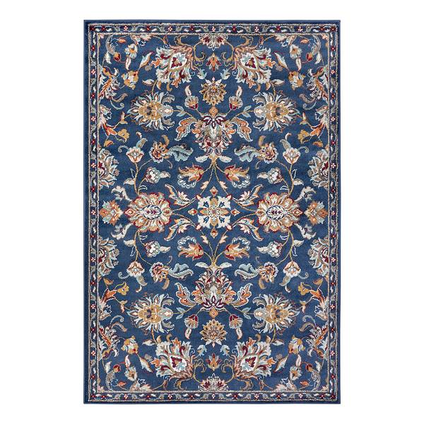 Oosters vloerkleed Caracci polypropeen - donkerblauw - 57 x 90 cm