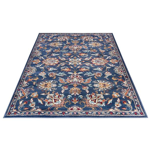 Oosters vloerkleed Caracci polypropeen - donkerblauw - 57 x 90 cm