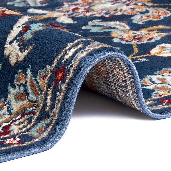 Oosters vloerkleed Caracci polypropeen - donkerblauw - 57 x 90 cm