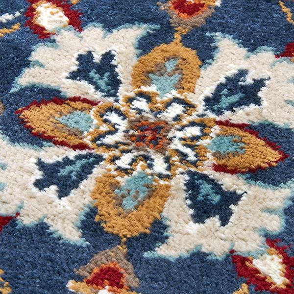 Oosters vloerkleed Caracci polypropeen - donkerblauw - 57 x 90 cm