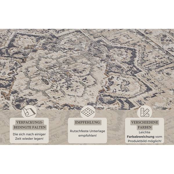 Kurzflorteppich Sand Polypropylen - Creme / Beige - 120 x 170 cm