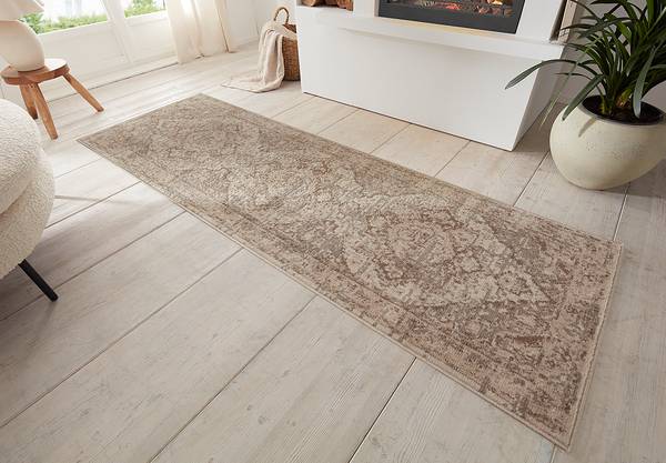Tapis de couloir Sable Marron - 80 x 200 cm