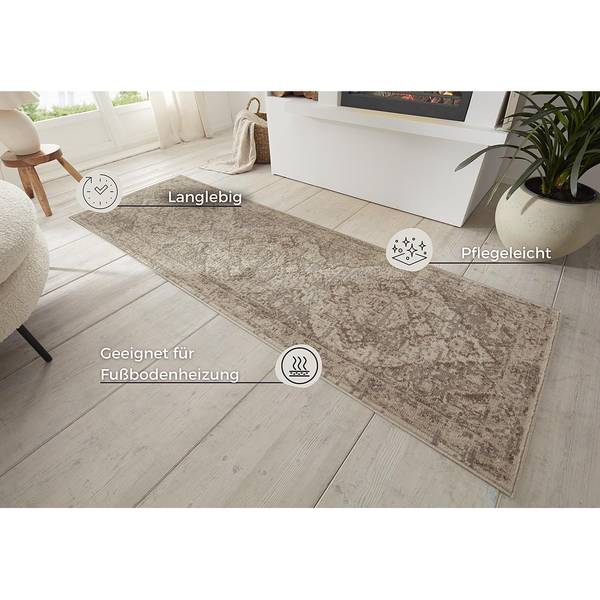 Tapis de couloir Sable Marron - 80 x 200 cm