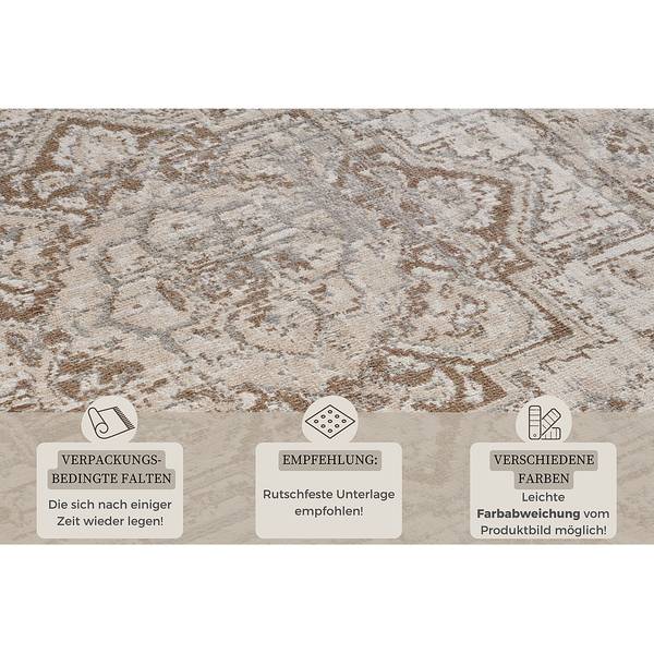 Tapis de couloir Sable Marron - 80 x 200 cm