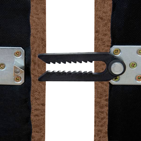 Wohnlandschaft Dixwell mit Hocker Antiklederlook - Microfaser Taeko: Braun - Longchair davorstehend links / Ottomane rechts