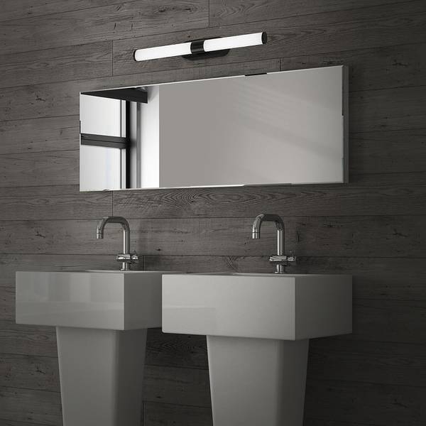 Lampada da bagno Torhola Polietilene - Nero - Nero - Larghezza: 40 cm