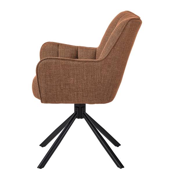 Drehbarer Armlehnenstuhl Guadabli Rostbraun