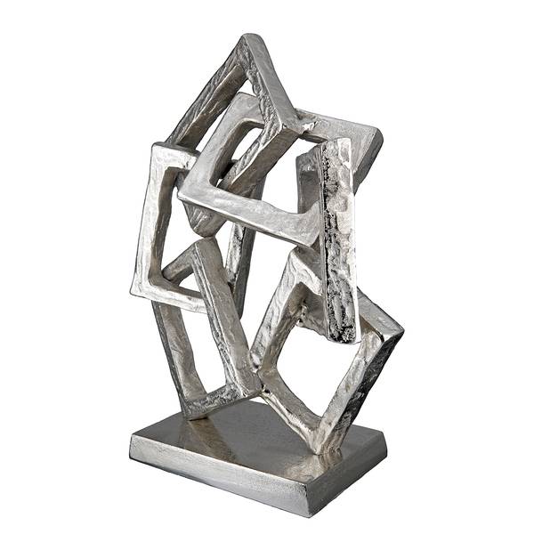 Dekoobjekt Square Aluminiumguss - Silber