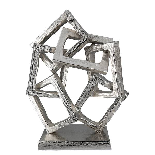 Dekoobjekt Square Aluminiumguss - Silber