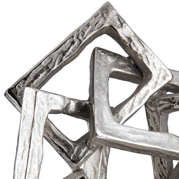 Dekoobjekt Square Aluminiumguss - Silber