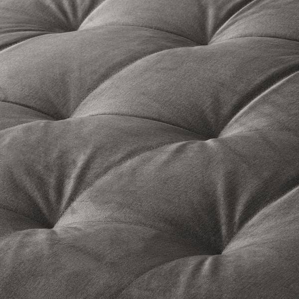 Hoekbank Naomi velours Onoli: rookgrijs - chaise longue vooraanzicht rechts