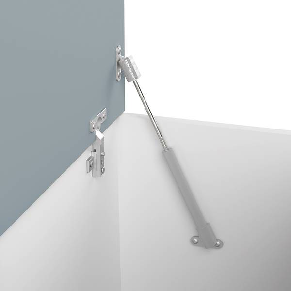 Panca da ingresso Knight Truciolare, rivestito - Bianco / Grigio - Bianco / Grigio