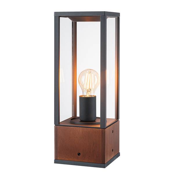Borne éclairage extérieur Timba Matériau dérivé du bois - Marron - Hauteur : 40 cm