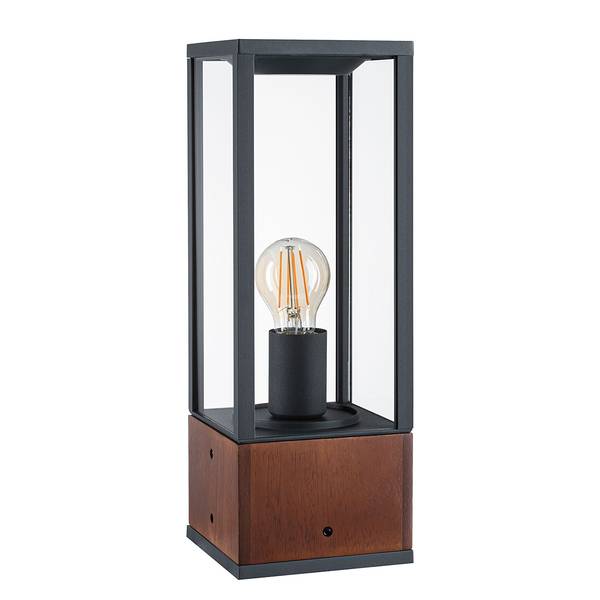 Borne éclairage extérieur Timba Matériau dérivé du bois - Marron - Hauteur : 40 cm