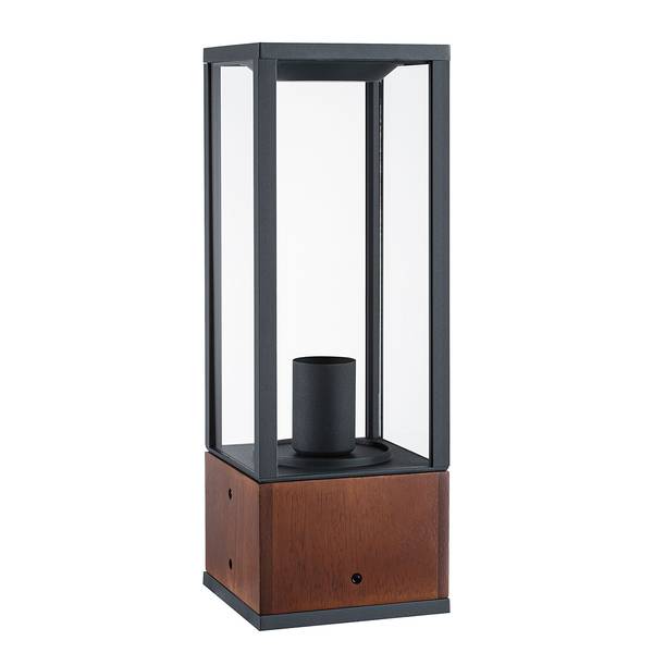 Borne éclairage extérieur Timba Matériau dérivé du bois - Marron - Hauteur : 40 cm