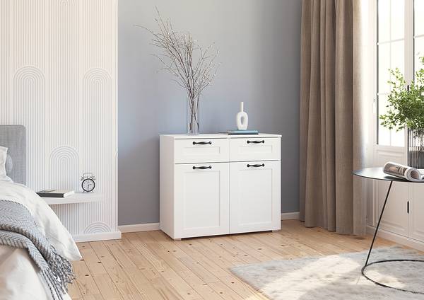 Kommode Cottage 81 cm Alpinweiß