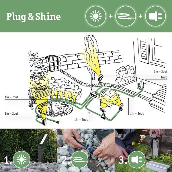 Blendkappe Kikolo Plug & Shine Metall - Grau