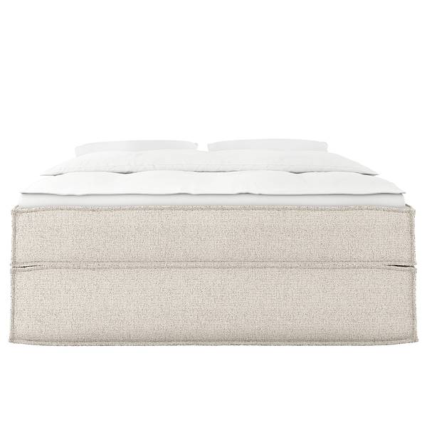 Premium Boxspringbett KINX Strukturstoff Gesa: Weiß - 140 x 200cm - H3