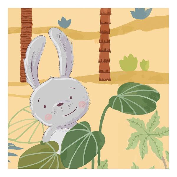 Afbeelding Rabbit Food vlies - meerdere kleuren - 30 x 30 cm