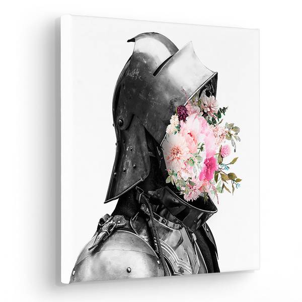 Quadro Sir Flowerhead Tessuto non tessuto - Multicolore - 30 x 30 cm