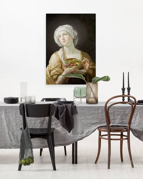 Leinwandbild Heal-Thy Burger Vlies - Mehrfarbig - 60 x 90 cm