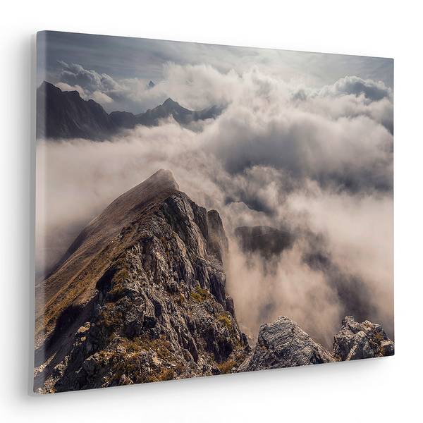 Quadro Sea of Fog Tessuto non tessuto - Multicolore - 60 x 40 cm