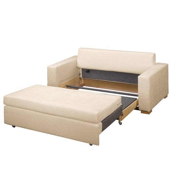 Schlafsofa LATINA Basic Bouclé Stoff Abby: Beige - Breite: 193 cm