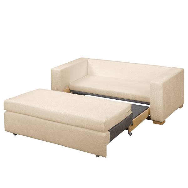 Schlafsofa LATINA Basic Bouclé Stoff Abby: Beige - Breite: 193 cm