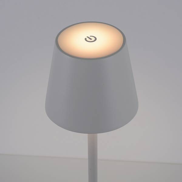 Borne éclairage extérieur Euria Aluminium / Fer - 1 ampoule - Blanc