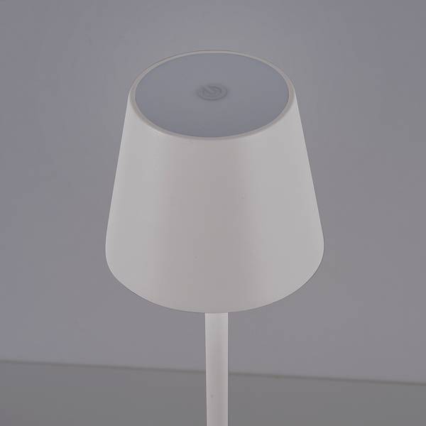 Borne éclairage extérieur Euria Aluminium / Fer - 1 ampoule - Blanc